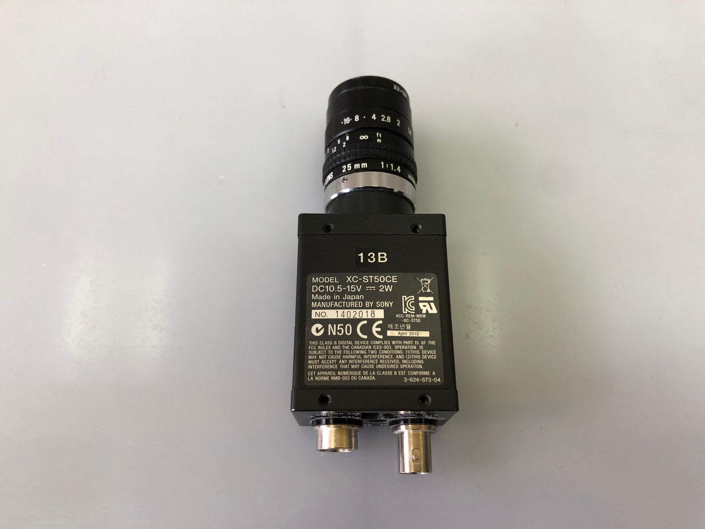 SONY XC-ST50CE CCD Video Camera Module with Pentax 25mm f/1.4 Lens