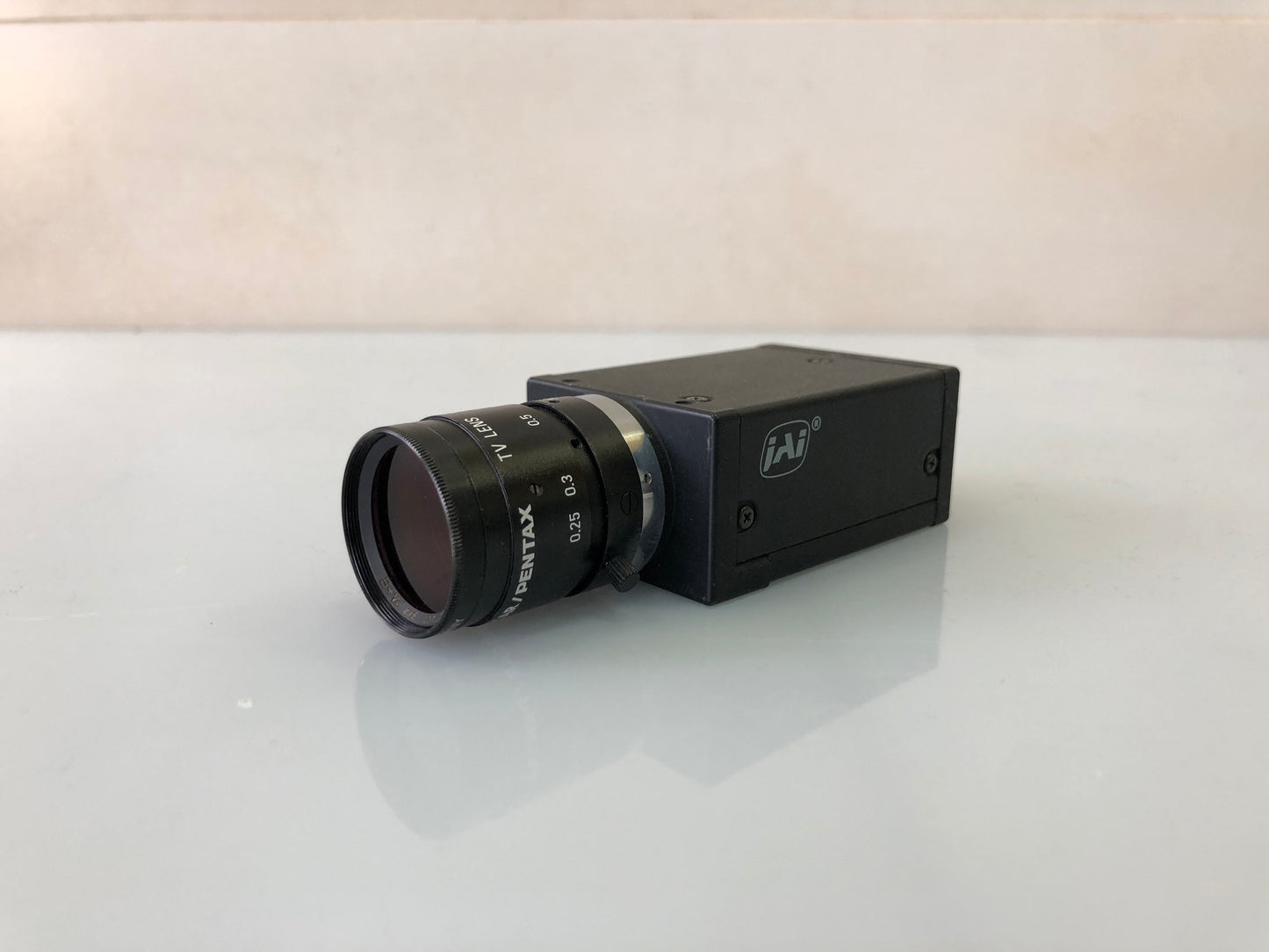 JAI CV-A1 CCD Video Camera Module with Cosmicar 25mm f/1.4 Lens