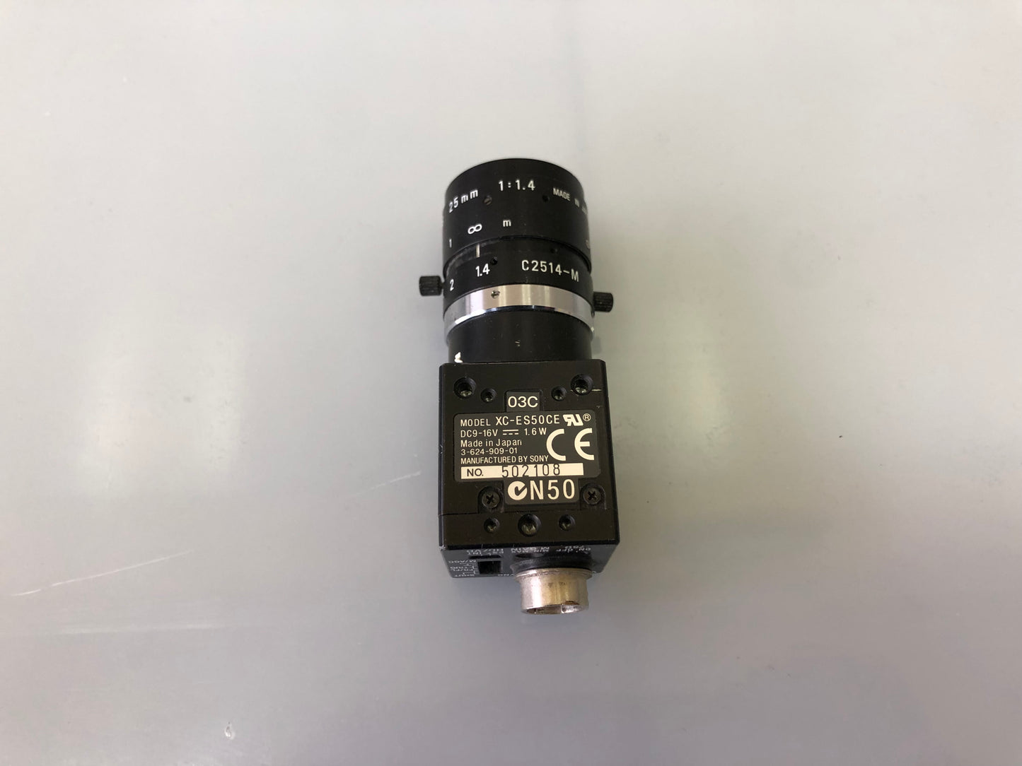 SONY XC-ES50CE CCD Video Camera with Pentax 25mm f/1.4 Lens