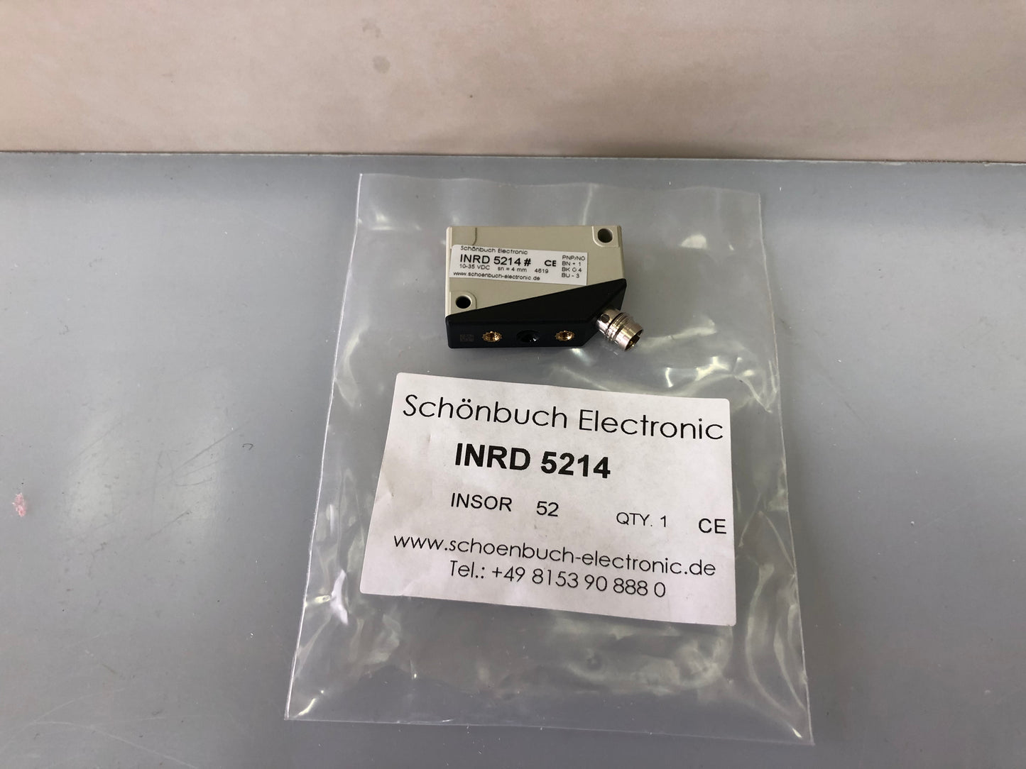 Schonbuch INDR 5214 Inductive Proximity Sensor – 10–30V DC, M12, Flush Mount