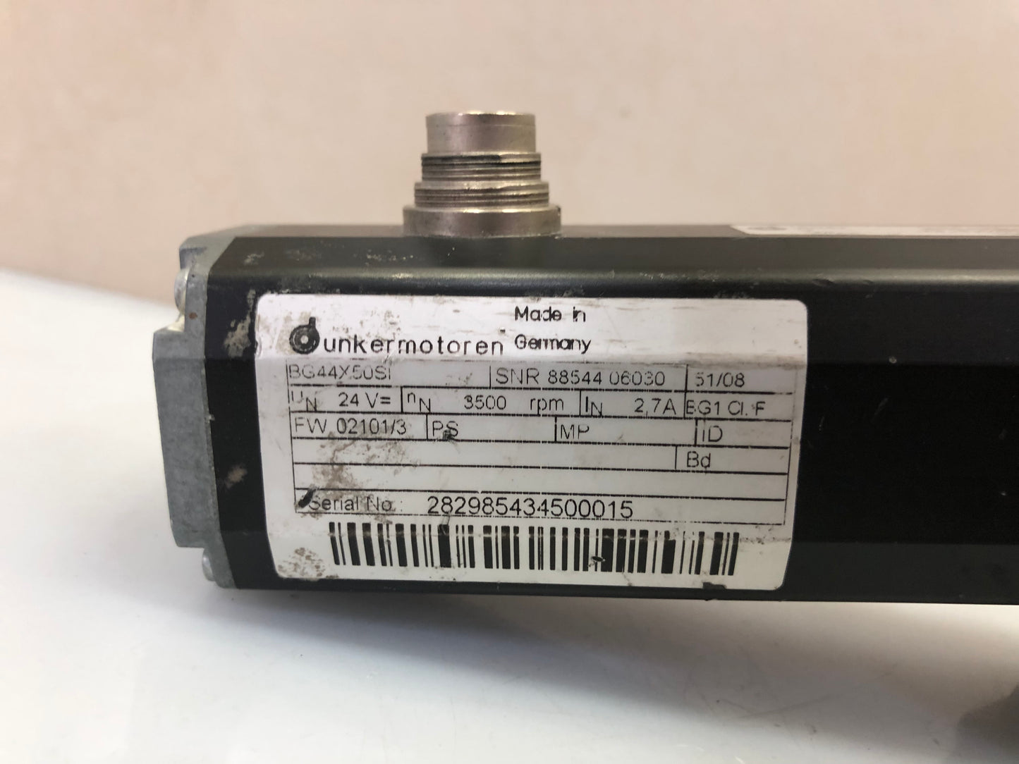 Dunkermotoren BG44X50SI DC Motor with SG62 Gearbox – 24V, High Torque Drive