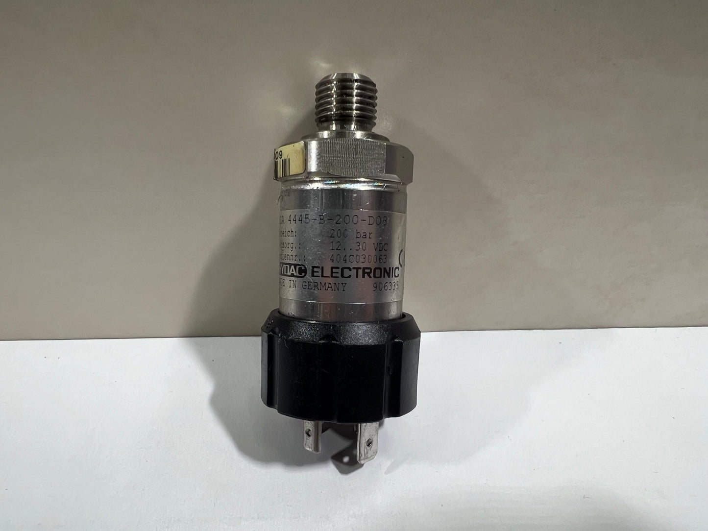 1x HYDAC Hydraulic Pressure Sensor 200 Bar, HDA 4445-B-200-D08