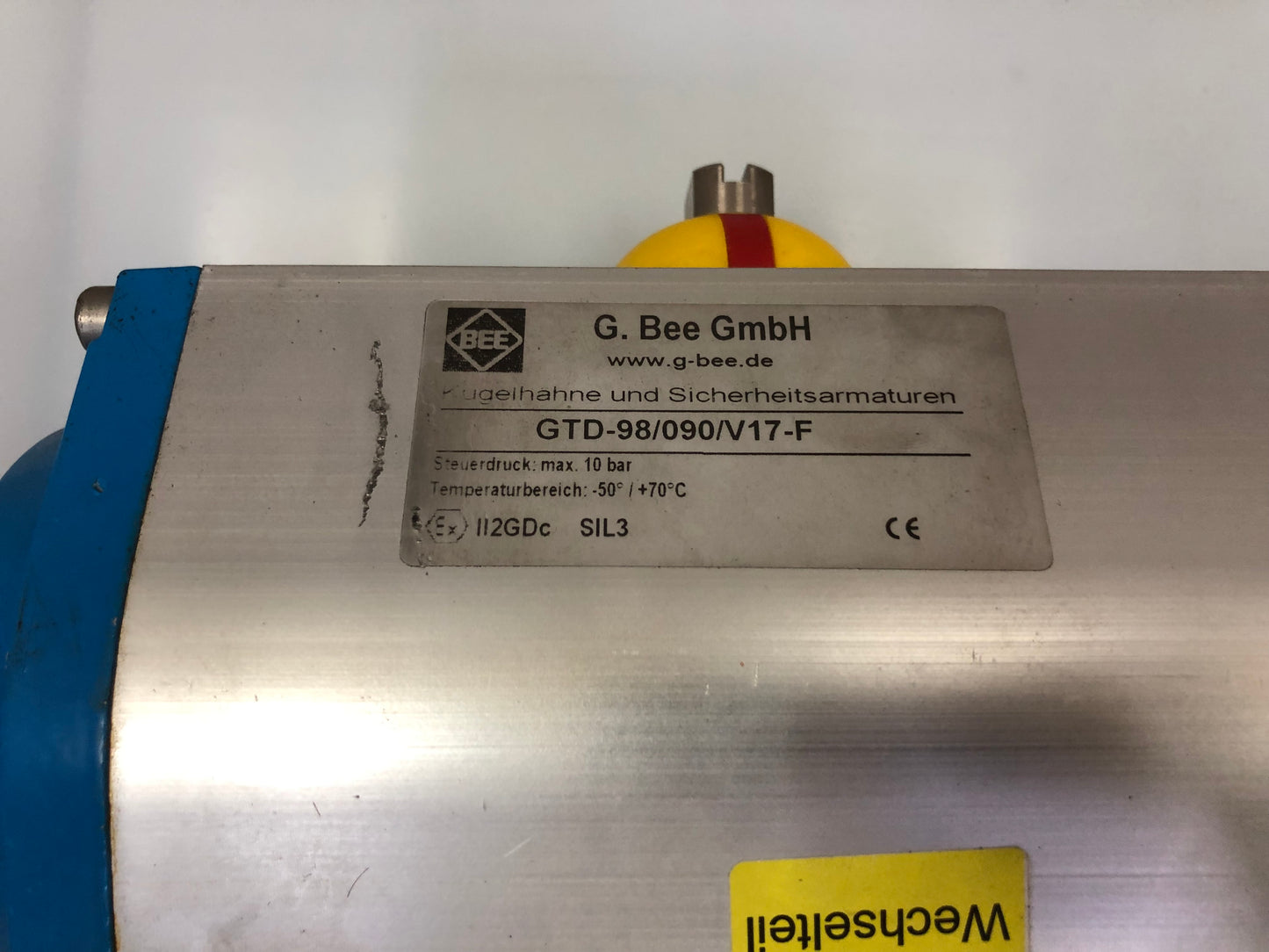 G. BEE GTD-98/090/V17-F Pneumatically Actuated Ball Valve – DN40, Model 71ME-40-16-F-E-R27-0