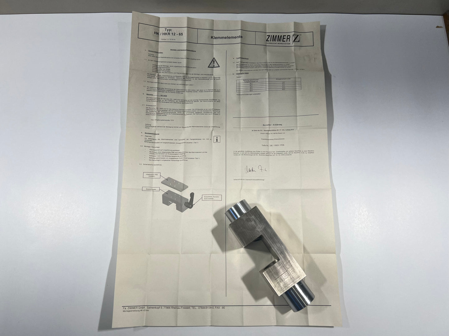 ZIMMER HK3502R/05 JD224AA Gripper – BRAND NEW