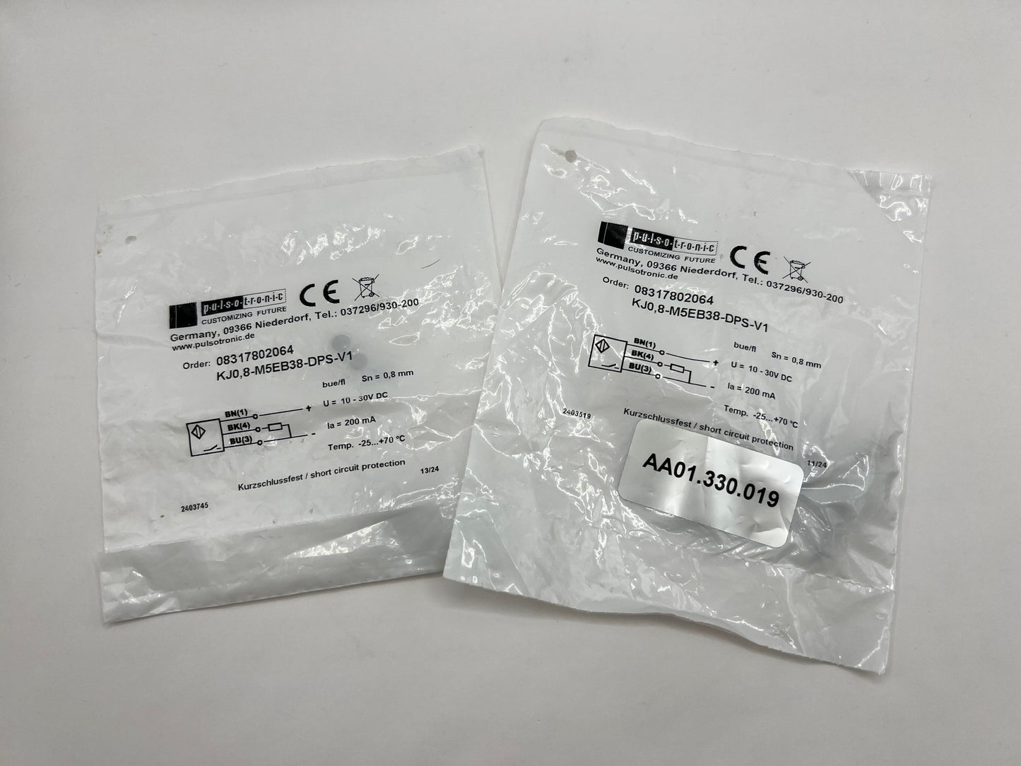 1x Pulsotronic 08317802064 Proximity Sensor KJ8-M5EB38-DPS-V1