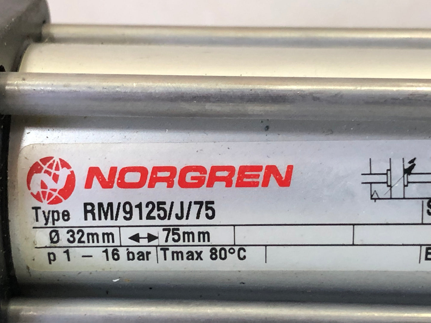 NORGREN RM/9125/J/75 Pneumatic Tie‑Rod Cylinder