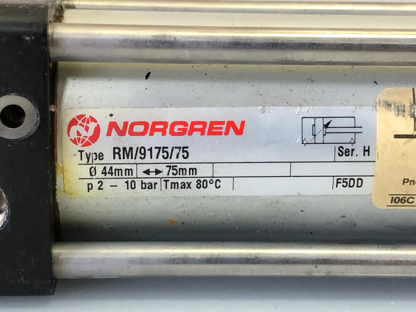 NORGREN RM/9175/75 Pneumatic Tie‑Rod Double‑Acting Cylinder