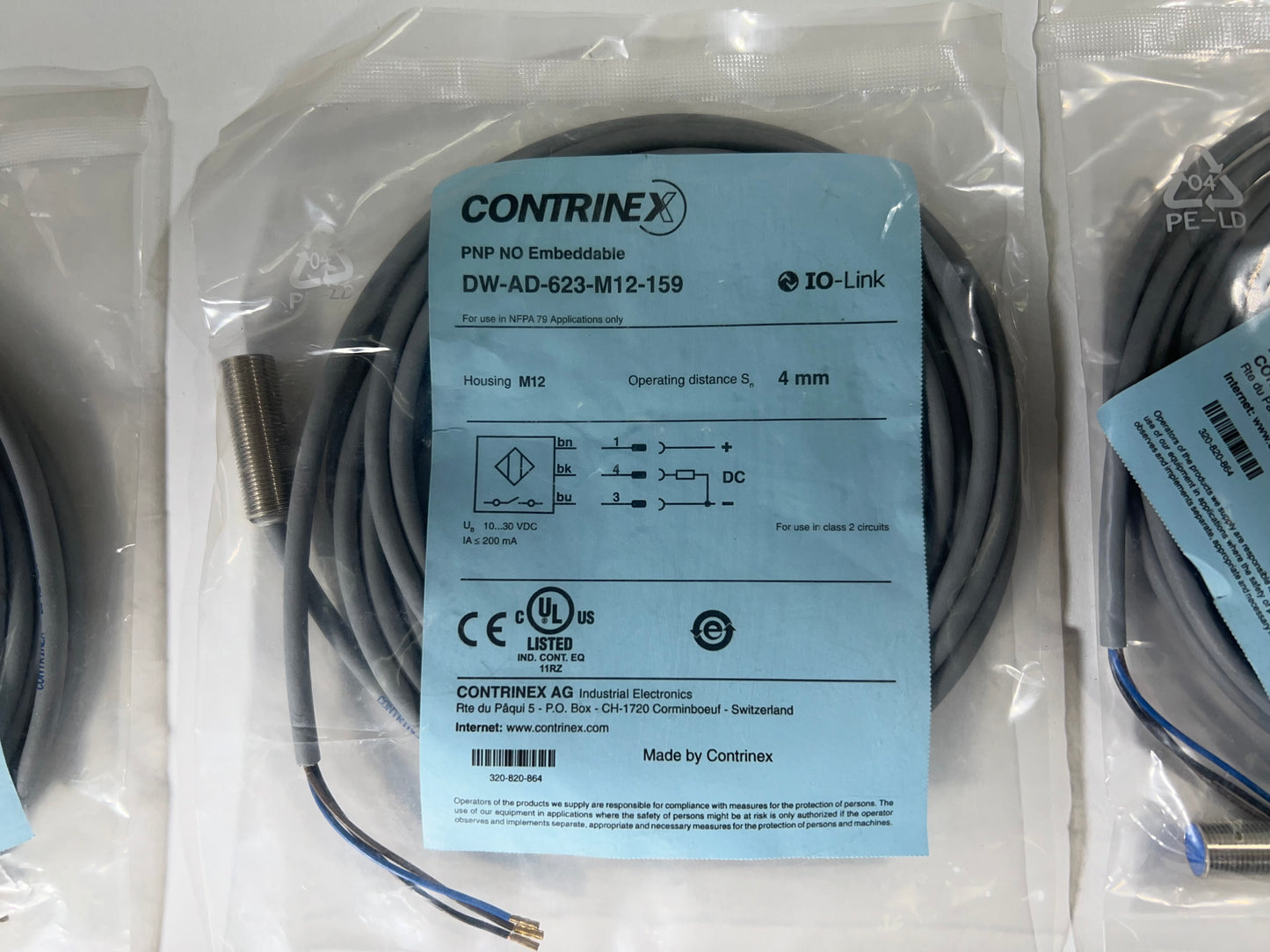 1x Contrinex DW-AD-623-M12-126 Inductive Proximity Sensor – New Original
