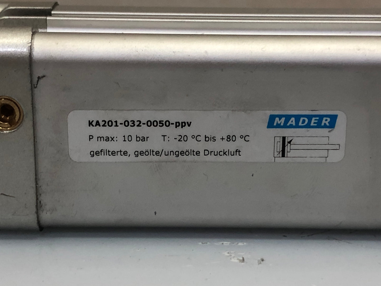 Mader KA201-032-0050-PPV Pneumatic Cylinder
