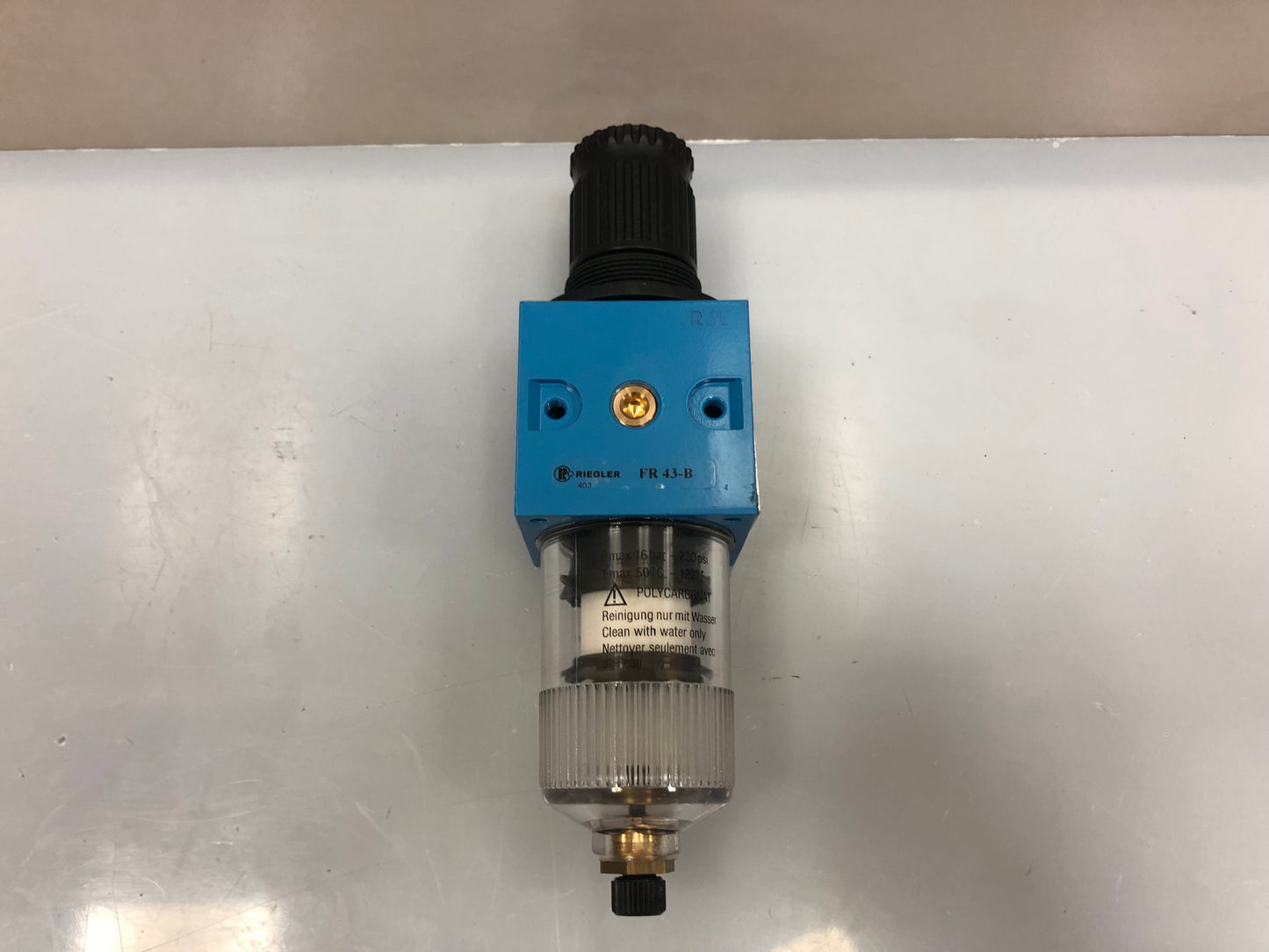 New Riegler FR 43-B Compressed Air Filter – G 1/2" Inlet, High-Performance Filtration