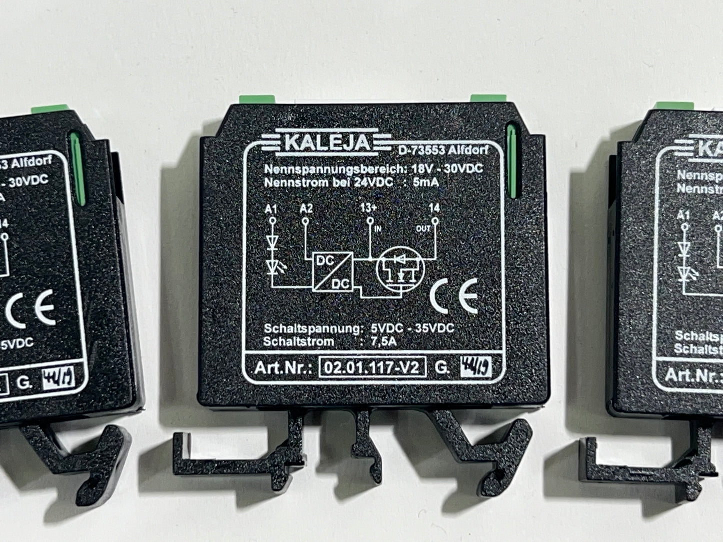 5x Kaleja 02.01.117-V2 Electronic Load Relay, 18–30 VDC – Lot of 5
