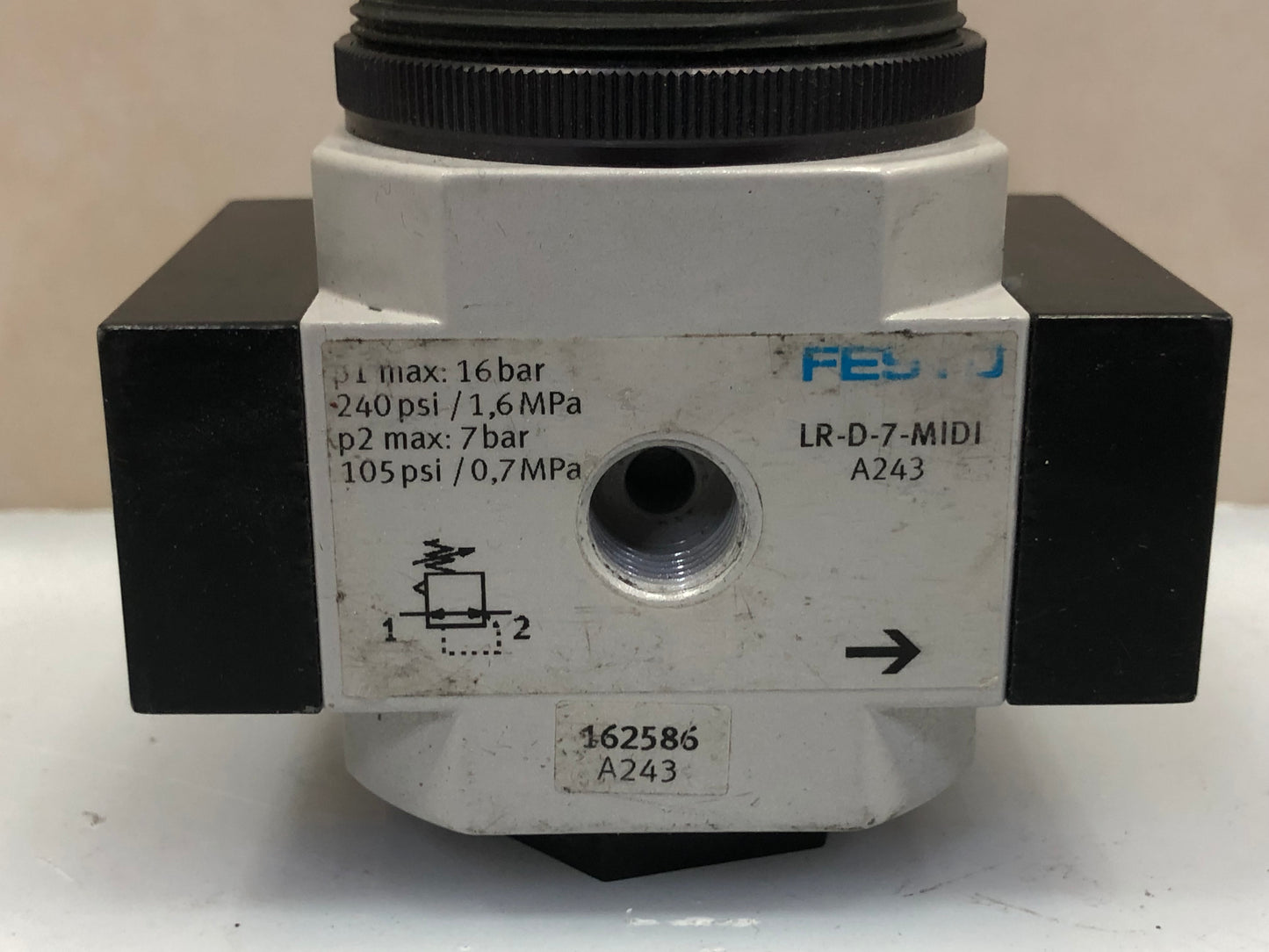 FESTO LR-D-7-MIDI A243 162586 Pressure Regulator – G 1/4" Port, Precise Air Control