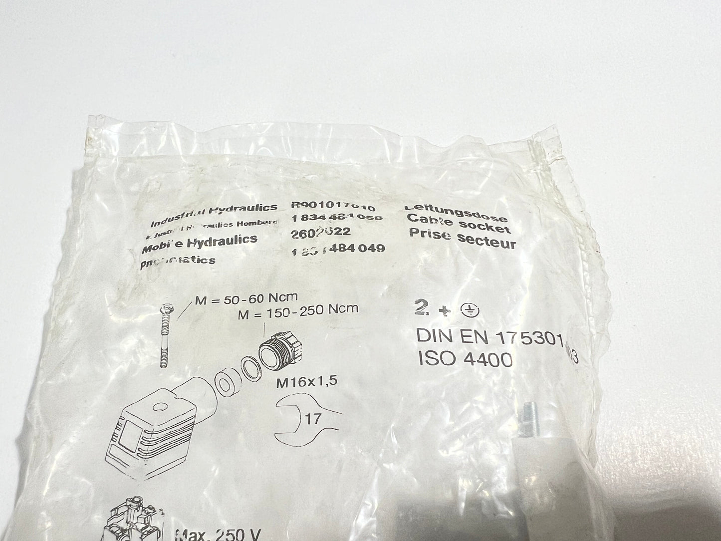 Rexroth Solenoid Plug – R901017010 1 834 484 058 (1 Piece, Fit for Rexroth)