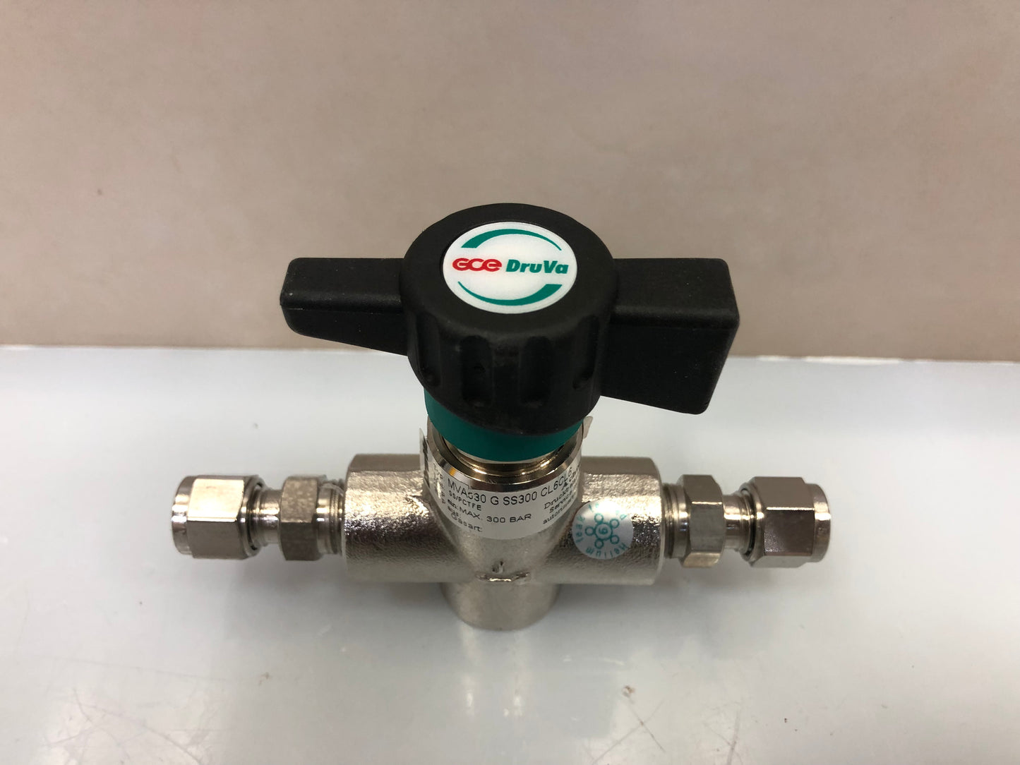 DruVa MVA530 G SS300 CL6CL6 High-Pressure Regulator – Max 300 Bar, Stainless Steel