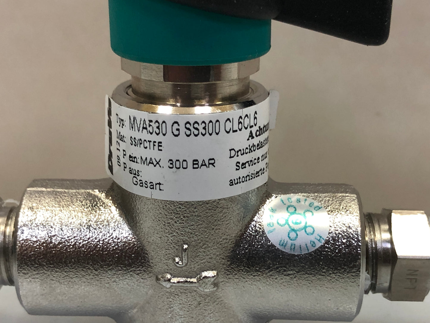 DruVa MVA530 G SS300 CL6CL6 High-Pressure Regulator – Max 300 Bar, Stainless Steel