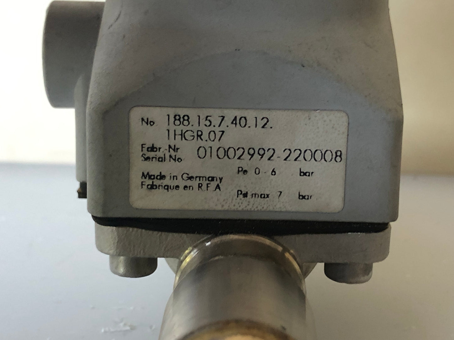 SED Flow Control Valve 188.15.7.40.12.1HGR.07 – Pneumatic Angle Seat Valve