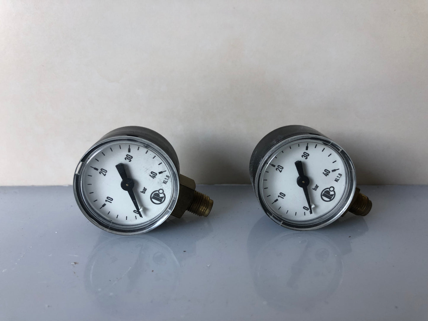 1x Riegler KL 1.6 Manometer Pressure Gauge 0–40 Bar