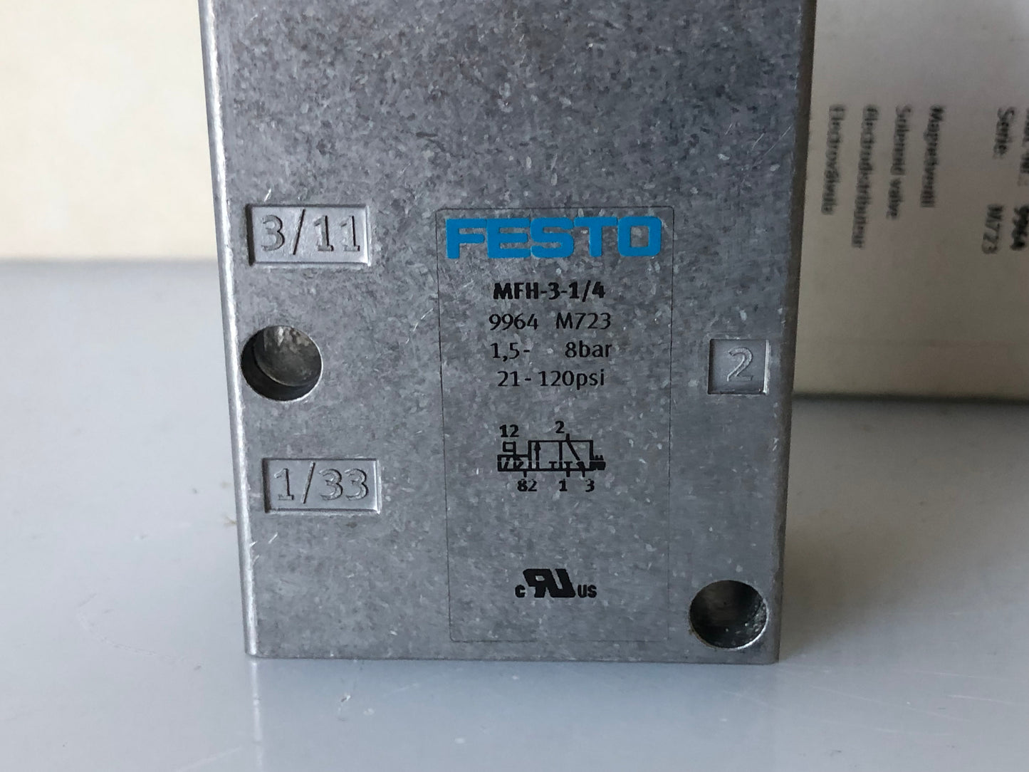 Festo MFH-3-1/4 9964 Solenoid Valve – 3/2 Way, 1/4" Port Pneumatic Valve