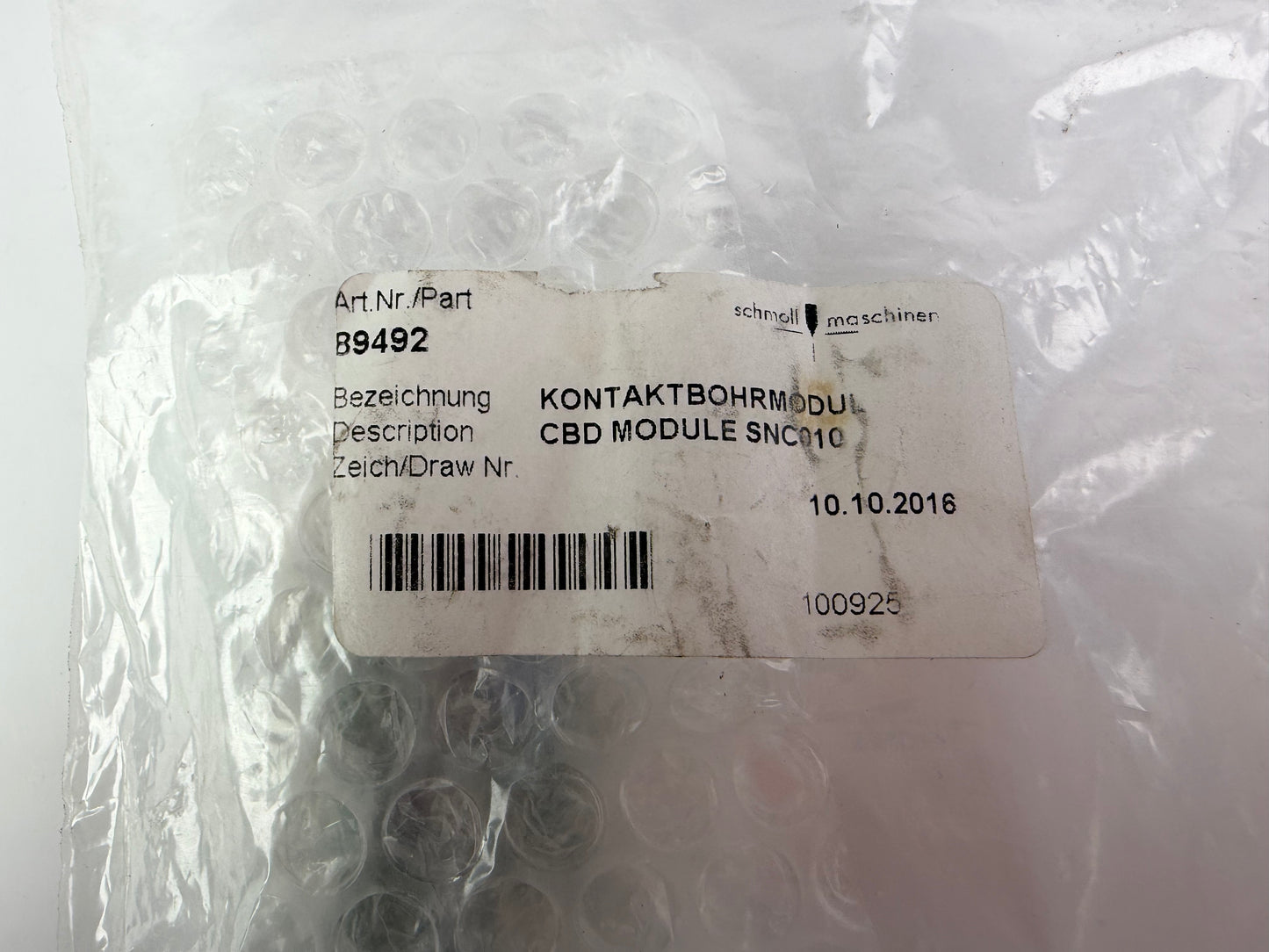 Schmoll Maschinen B9492 Kontaktbohrmodul / CBD Module SNC010 – KDB0V004
