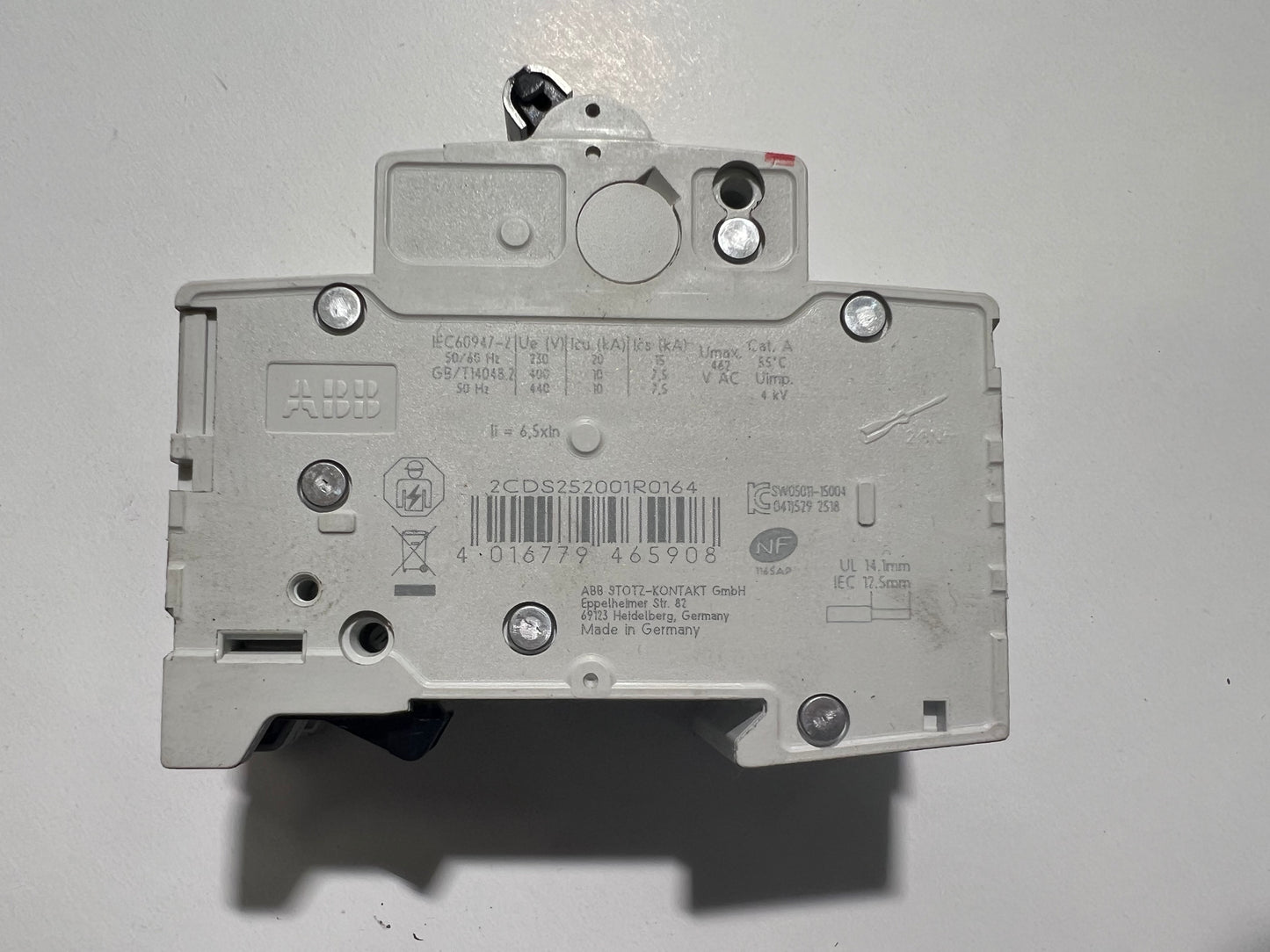 1x ABB S202-C16 Miniature Circuit Breaker 2CDS252001R0164