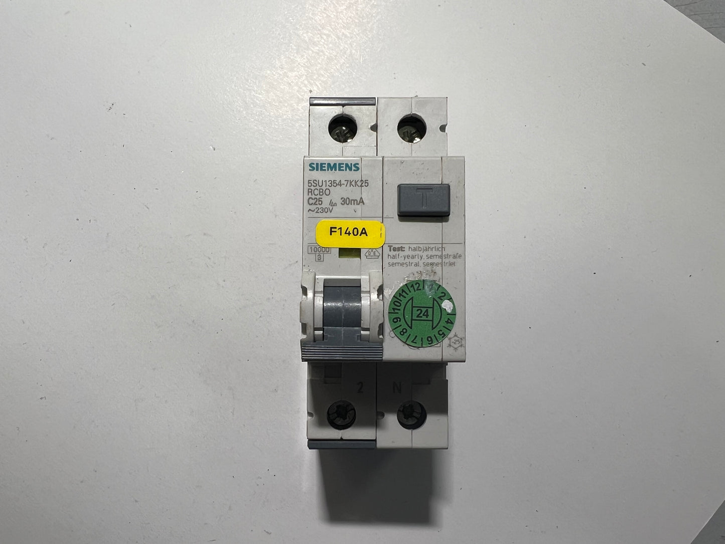 Siemens 5SU1354-7KK25 RCBO C25 30mA 230V 6kA Circuit Breaker