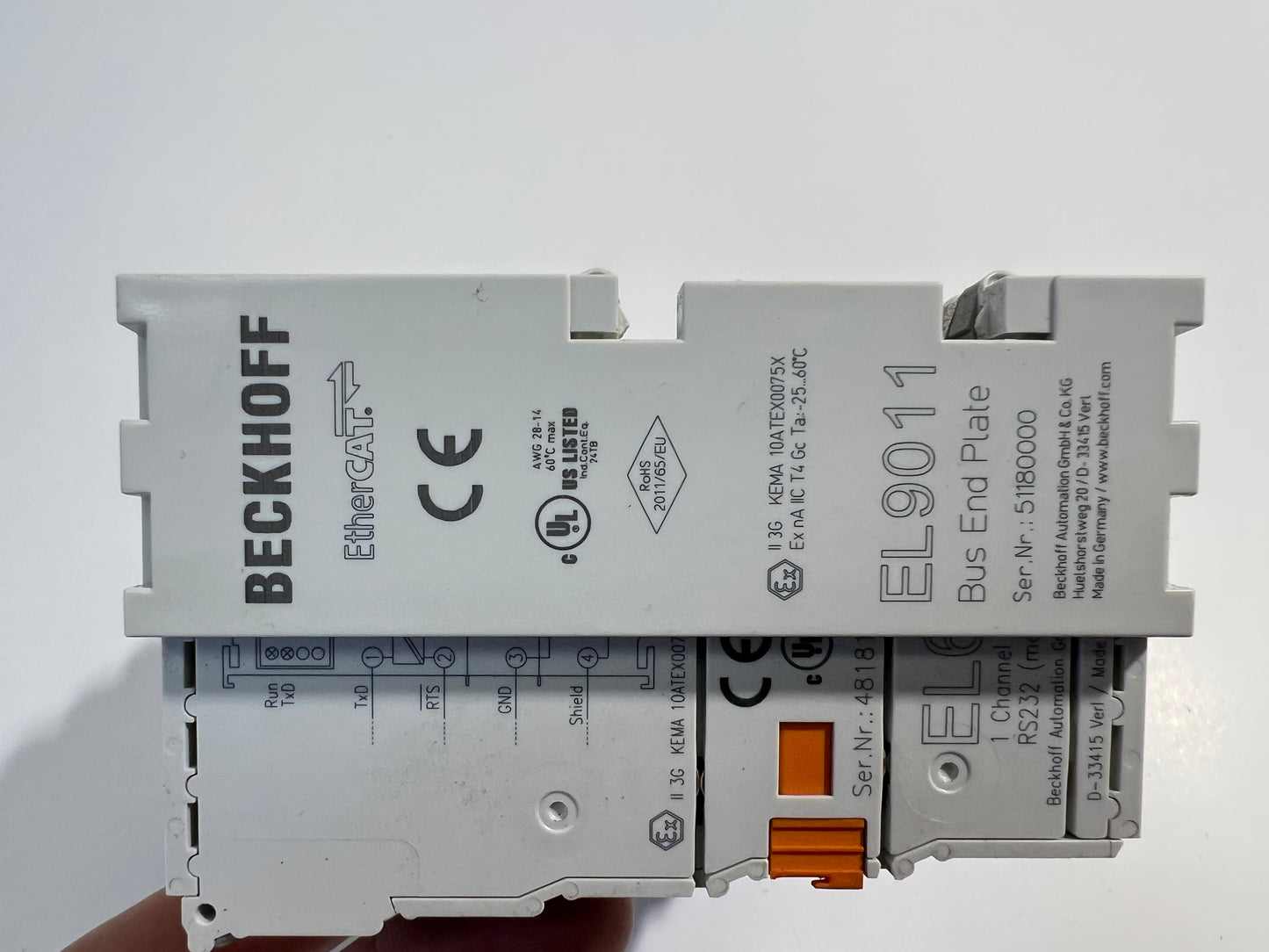 BECKHOFF EK1100 2x EL6001 3x 1809 3x 2809 EtherCAT Coupler Interface Module