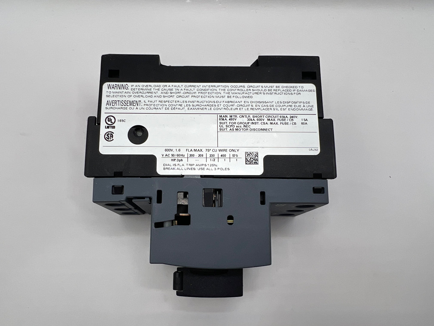Siemens SIRIUS 3RV2411-1AA10 CONTACTOR