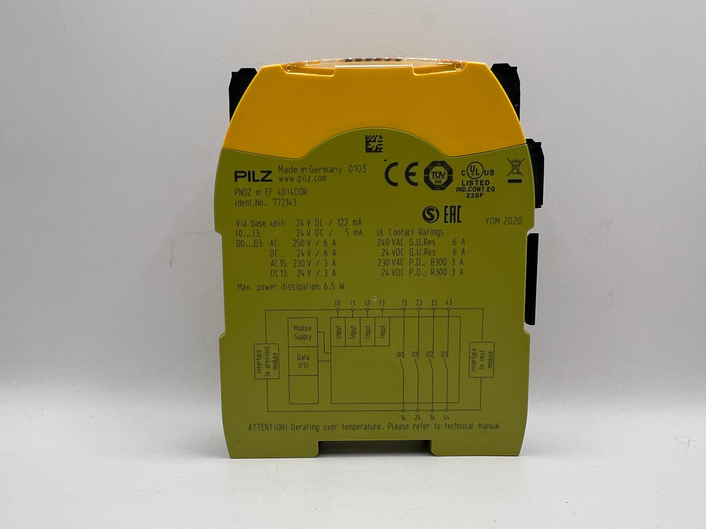 Pilz PNOZ m EF 4DI4D0 Ident.No. 772143 Safety Relay