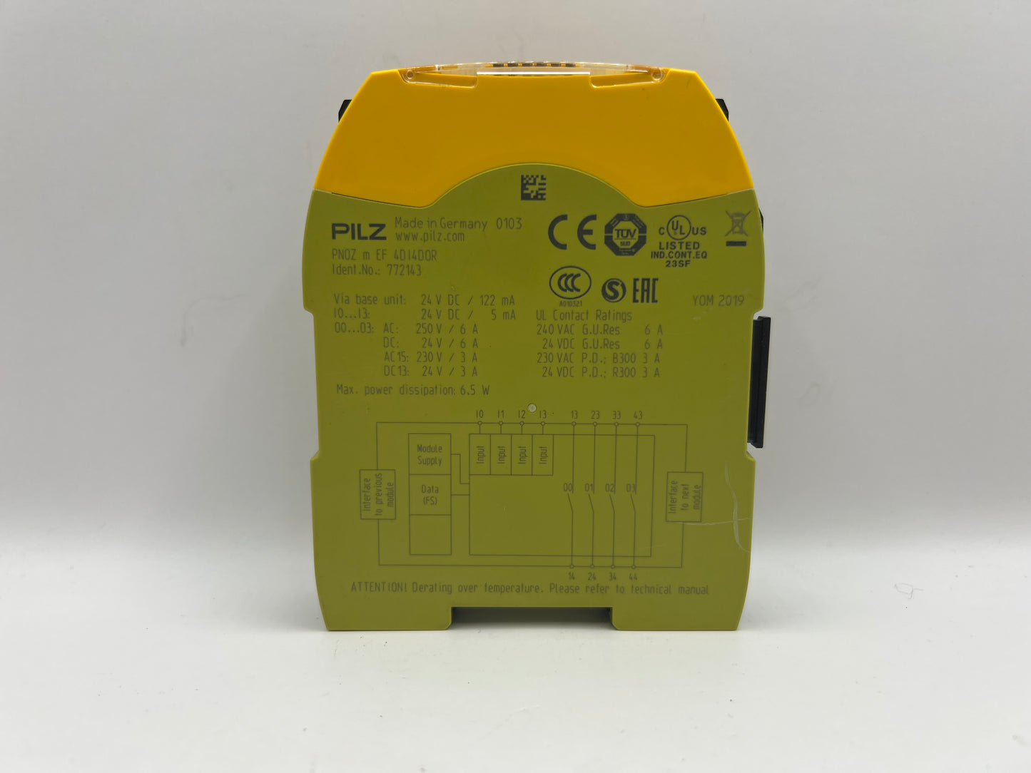 Pilz PNOZ m EF 4DI4D0R Ident.No. 772143 Safety Relay