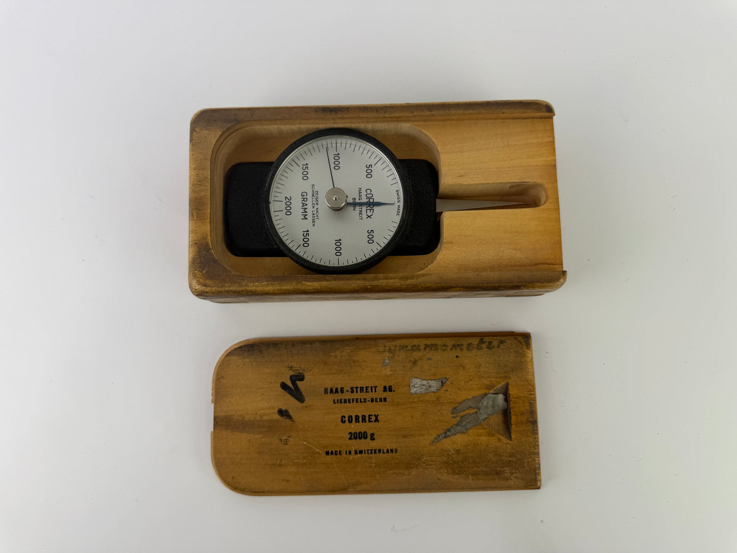Swiss Made Correx 2000g Tension Compression Gauge Haag Streit Bern 2000 Gram