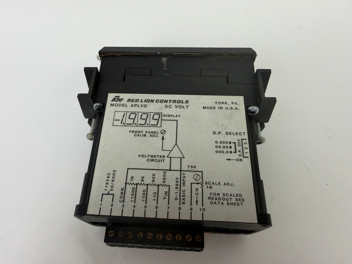 Red Lion APLVD400 Panel Meter DC Voltmeter Digital Display APLVD USA