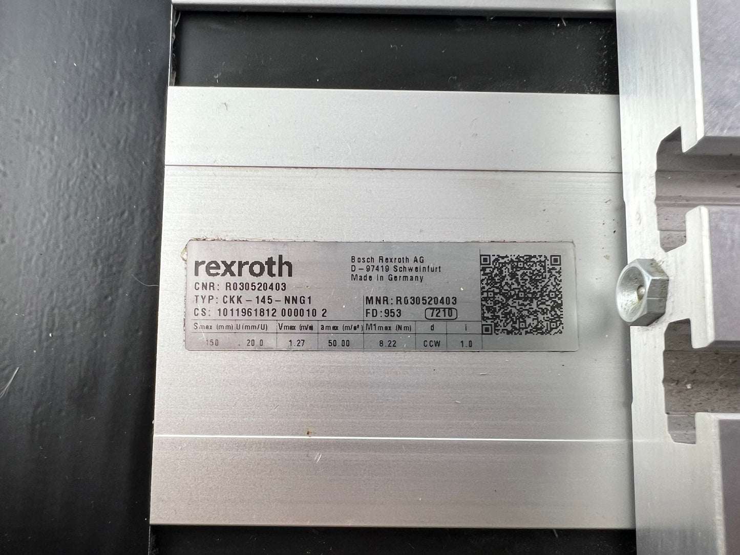 Rexroth R030520403 CKK-145-NNG1 Compact Module + R911306060 MSK040C-0600-NN-M1-UG0-NNNN Motor + 2 Cables + Sensors