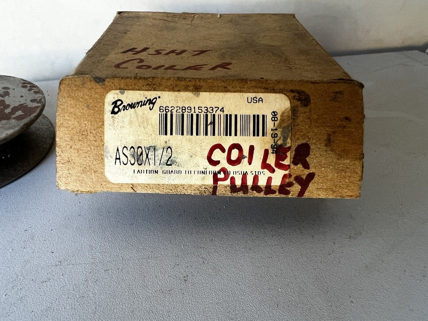 Browning AS 30 x 1/2" Bore V-Belt Sheave Pulley Single Groove