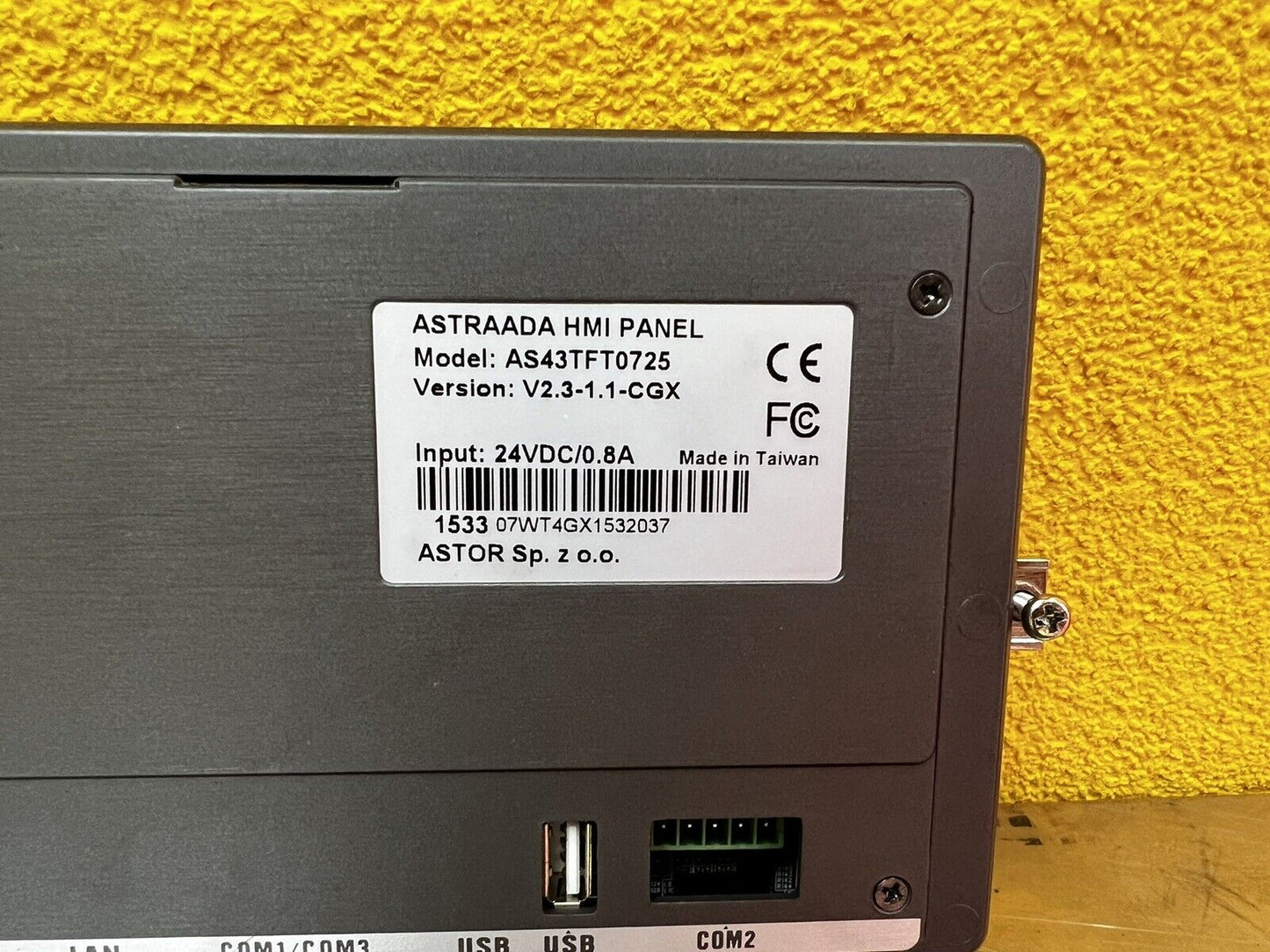 ASTRAADA HMI Panel AS43TFT0725 – Touchscreen Operator Interface
