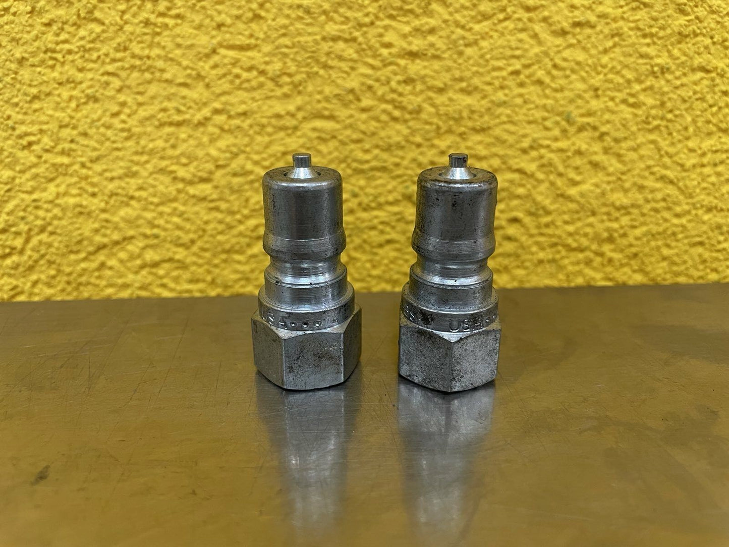 1x H3-63-BSPP Parker Steel Female Hydraulic Quick Connect Coupling, G 3/8 Female