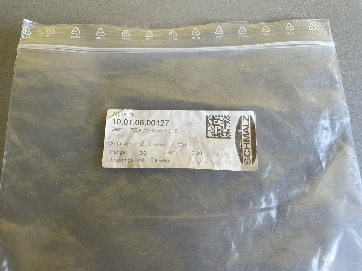 Lot of 11 Schmalz FGA 43 SI-55 N018 10.01.06.00127 Vacuum Pad / Cup