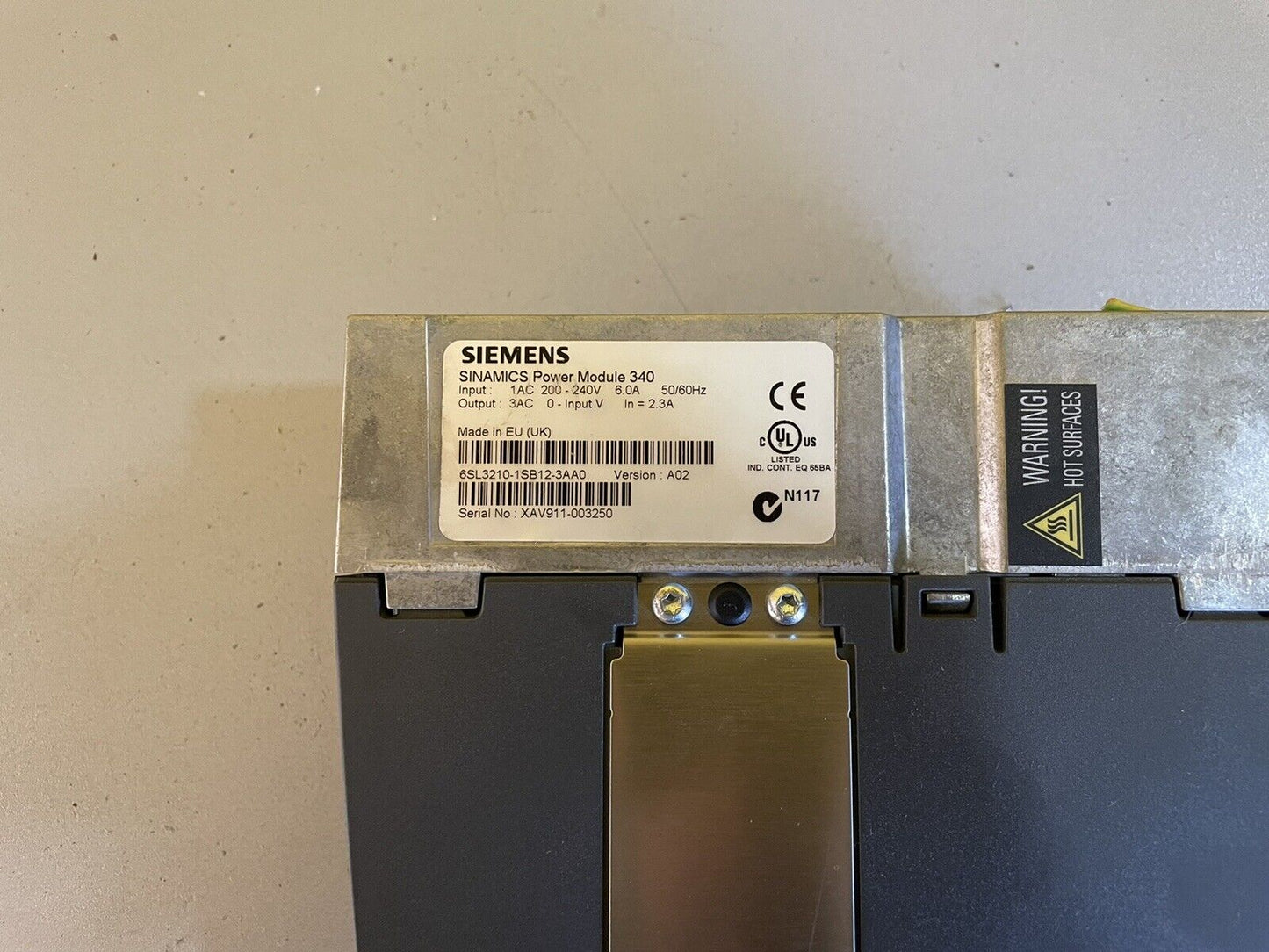 1x Siemens Control Unit CU310 DP & Power module 340 6SL3040-0LA00-0AA0