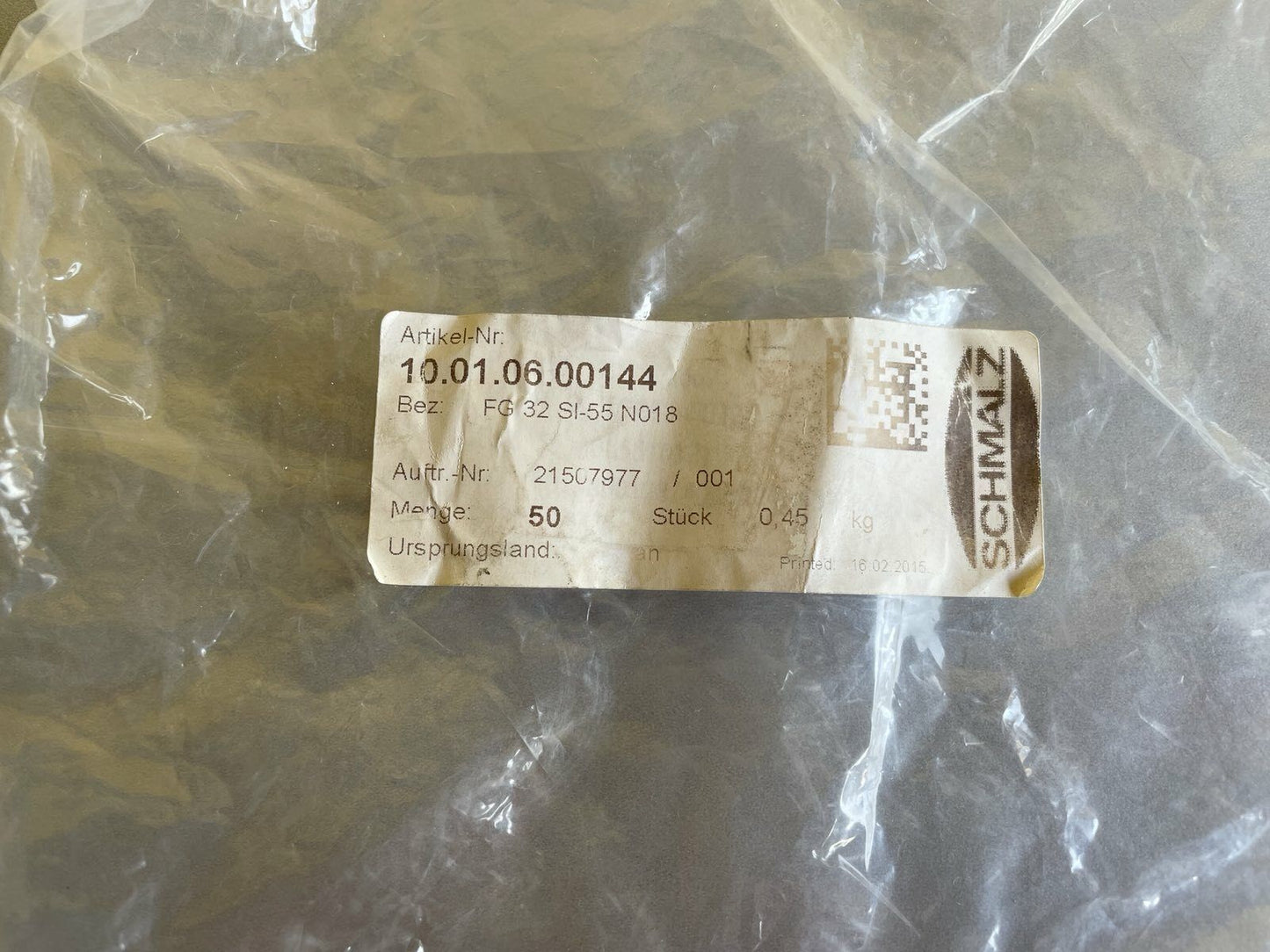 Lot of 25 FG-32-SI-55-N018 10.01.06.00144 Schmalz, Vacuum Pad / Cup