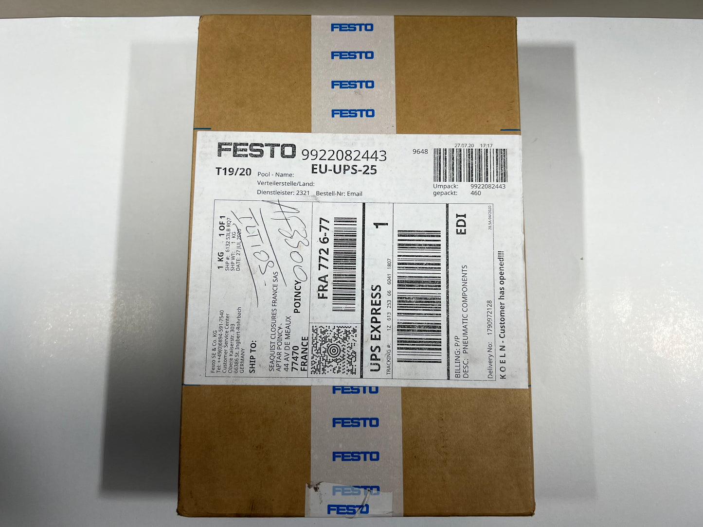 FESTO NEBC-S1G25-K-2.5-N-LE26 552254 / NEBCS1G25K25NLE26 (NEW IN BOX)