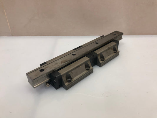 Two THK SHS20 Linear Bearing Blocks with rail 220mm