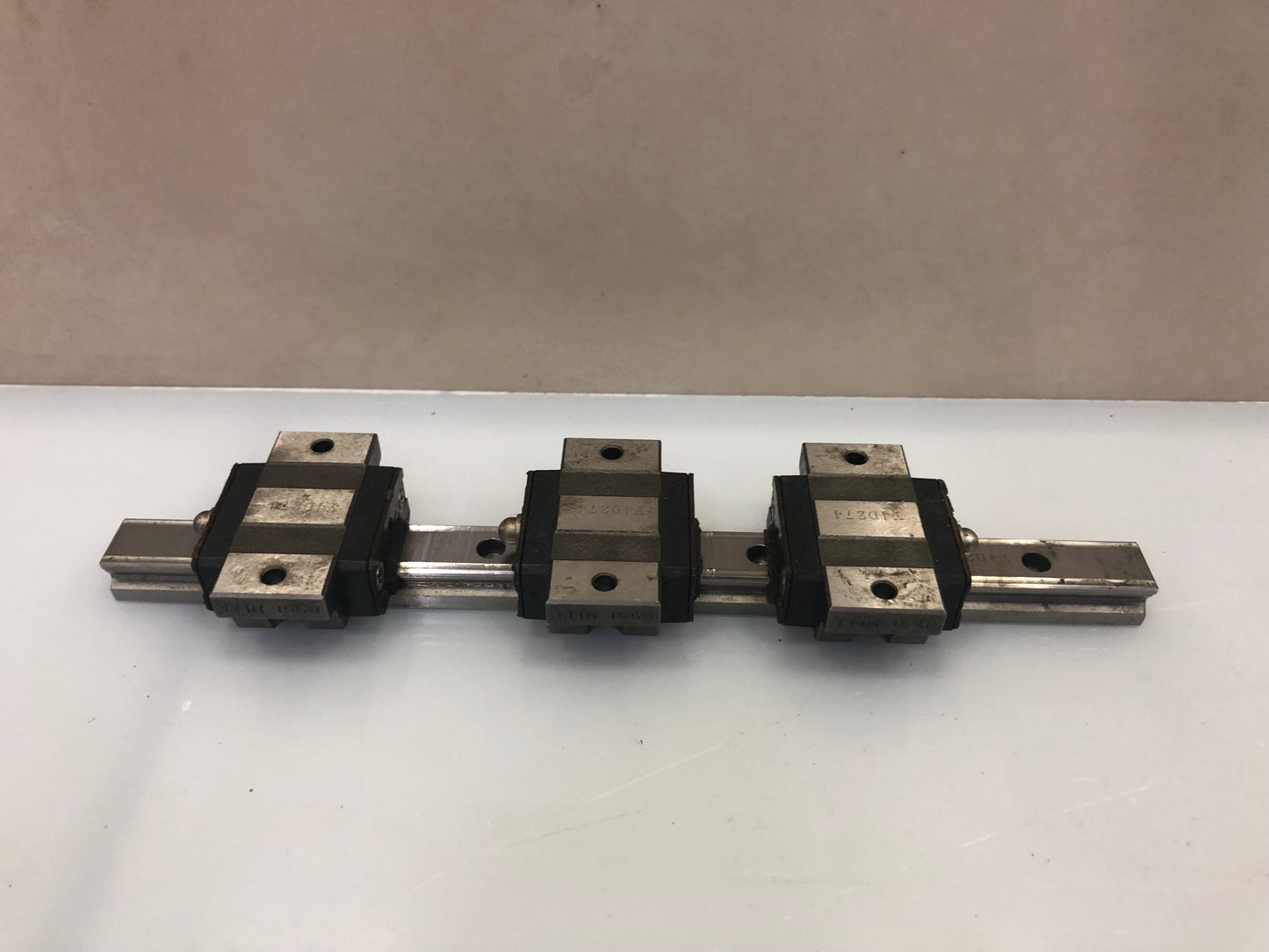 THK SR15SB + 230LP Three SR15SB Linear Guide Blocks on a 230mm Rail