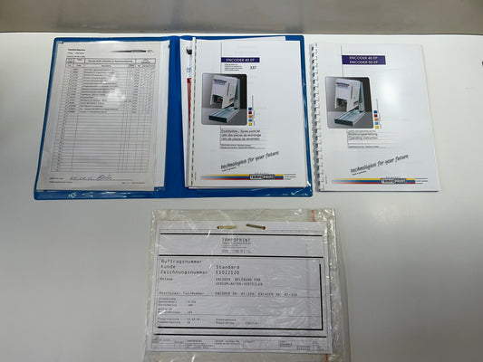 Tampoprint Encoder 40 EP – Operating Instructions, Setting Instructions & Spare Parts List