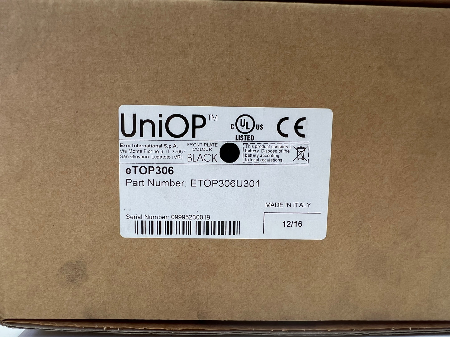 UniOP eTOP306 ETOP306U301 Brand new, Operator Interface Control Panel