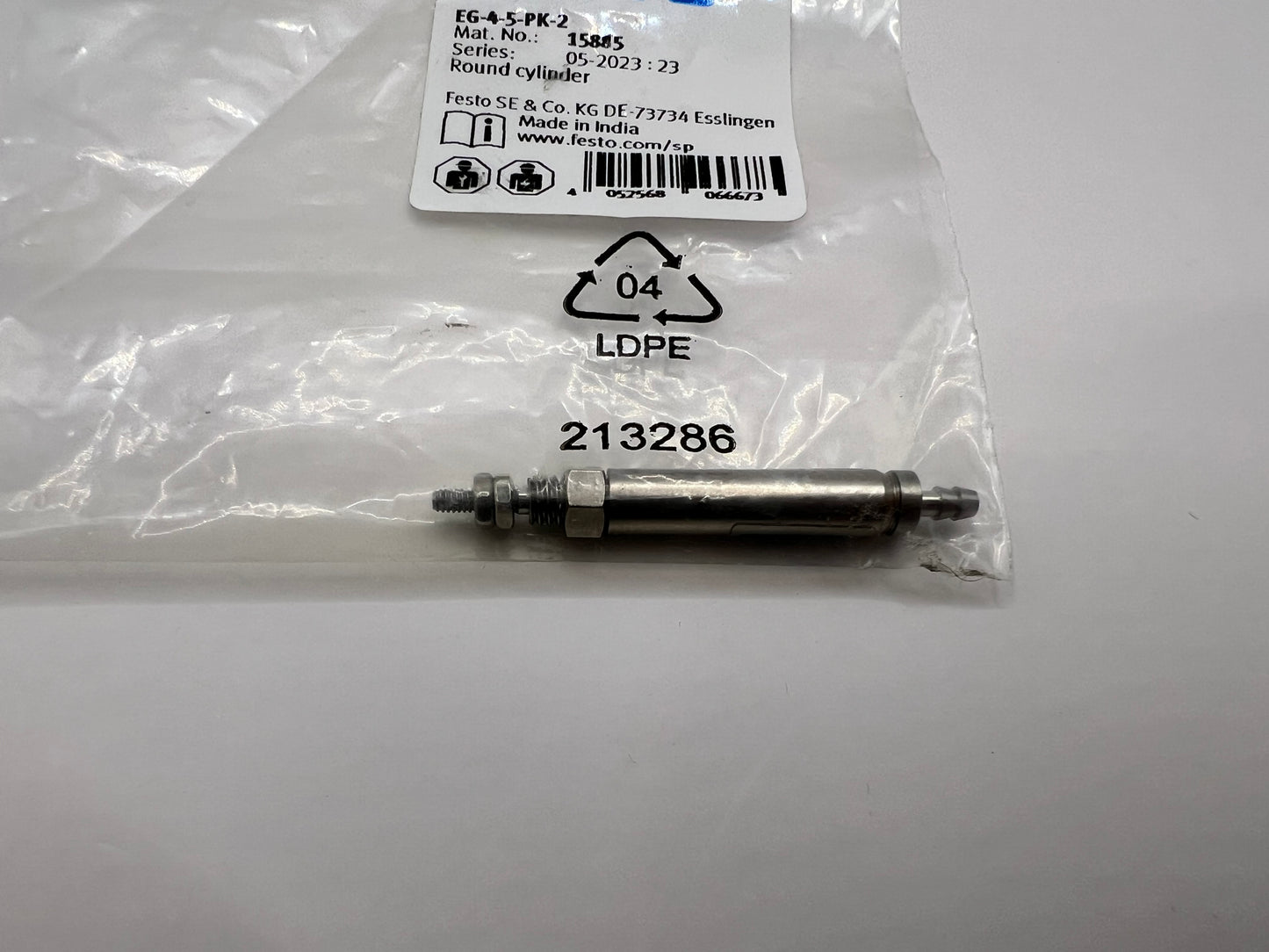 2x Festo EG-4-5-PK-2 Mini Cylinder 15885 New