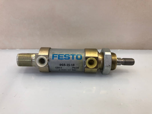 Festo DGS-25-10 5865 Double Acting Pneumatic Cylinder Bore 25mm/ Stroke 10mm