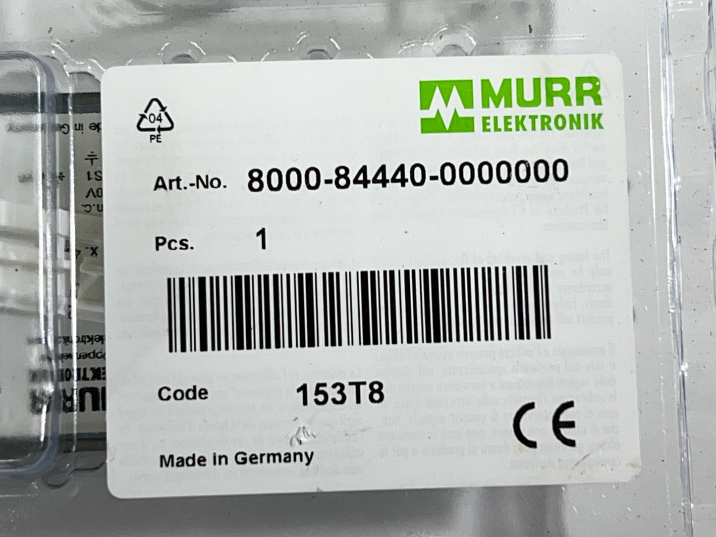 MURR ELEKTRONIK 8000-84440-0000000 / 8000844400000000 (BRAND NEW)