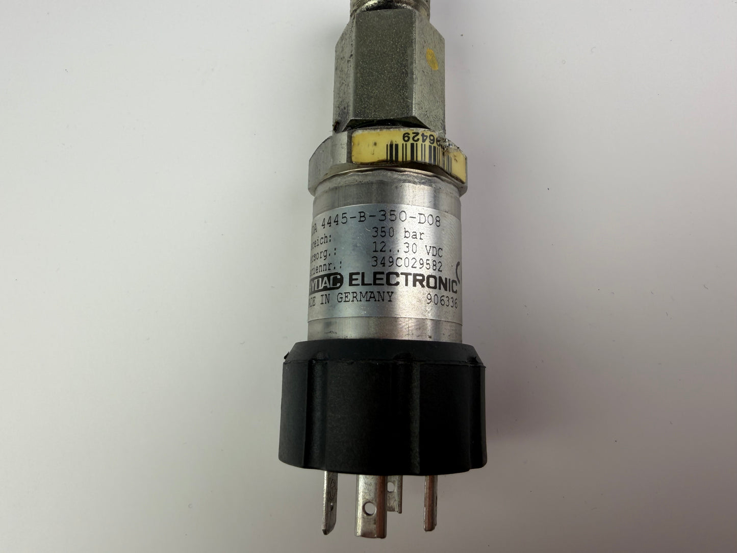 1x HYDAC Hydraulic Pressure Sensor 200 Bar, HDA 4445-B-200-D08
