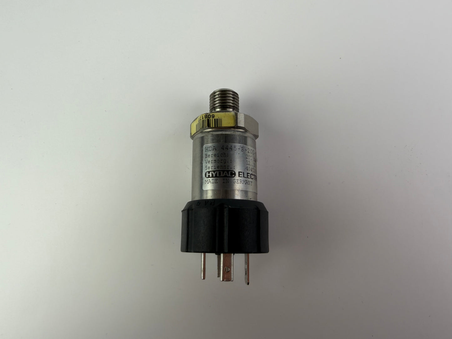 1x HYDAC Hydraulic Pressure Sensor 200 Bar, HDA 4445-B-200-D08