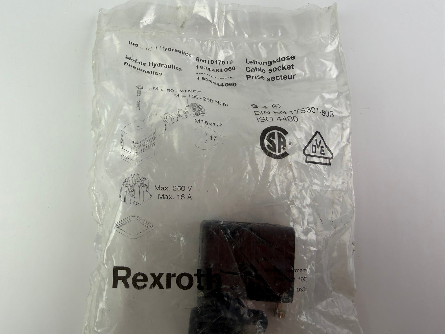 Rexroth R901017012 Cable Socket – Plug Connector (1 834 484 060)