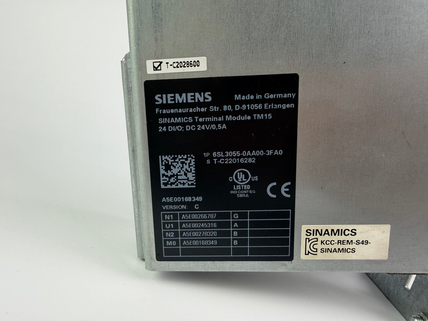 Siemens 6SL3055-0AA00-3FA0 SINAMICS TM15 Terminal Module – Version C